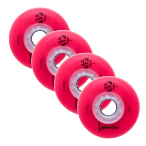 Колеса LUMINOUS 76MM (RED/WHITE)