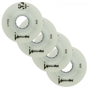 Колеса LUMINOUS LED QUAD 62MM/85A WHITE/GLOW