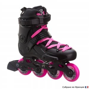 Роликовые коньки FR SKATES FRW 80 (black/pink) 2021 г.