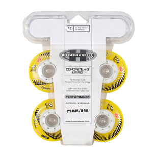 Колеса HYPER CONCRETE+G LTD yellow/white 72мм/84A