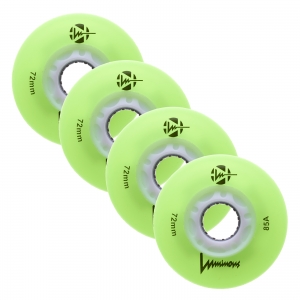 Колеса LUMINOUS 72MM (GREEN/WHITE)