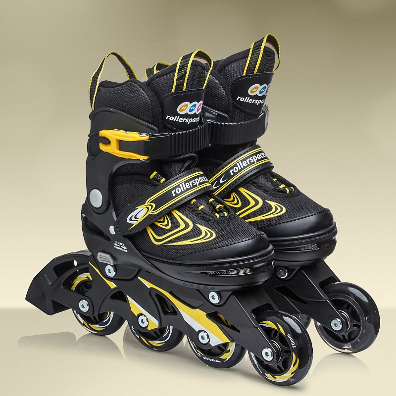 Роликовые коньки ROLLERSPACE CUBE (Yellow) with Glowing Wheels