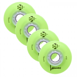 Колеса LUMINOUS 76MM (GREEN/WHITE)