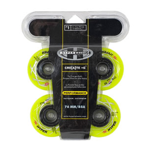 Колеса HYPER CREATE+G green/black 76мм/85A