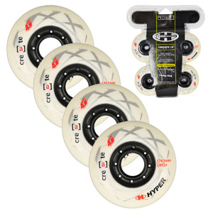 Колеса HYPER CREATE+G 76мм/85A white/black 