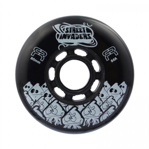 Колеса FR SKATES STREET INVADERS 80mm/84A (BLACK)