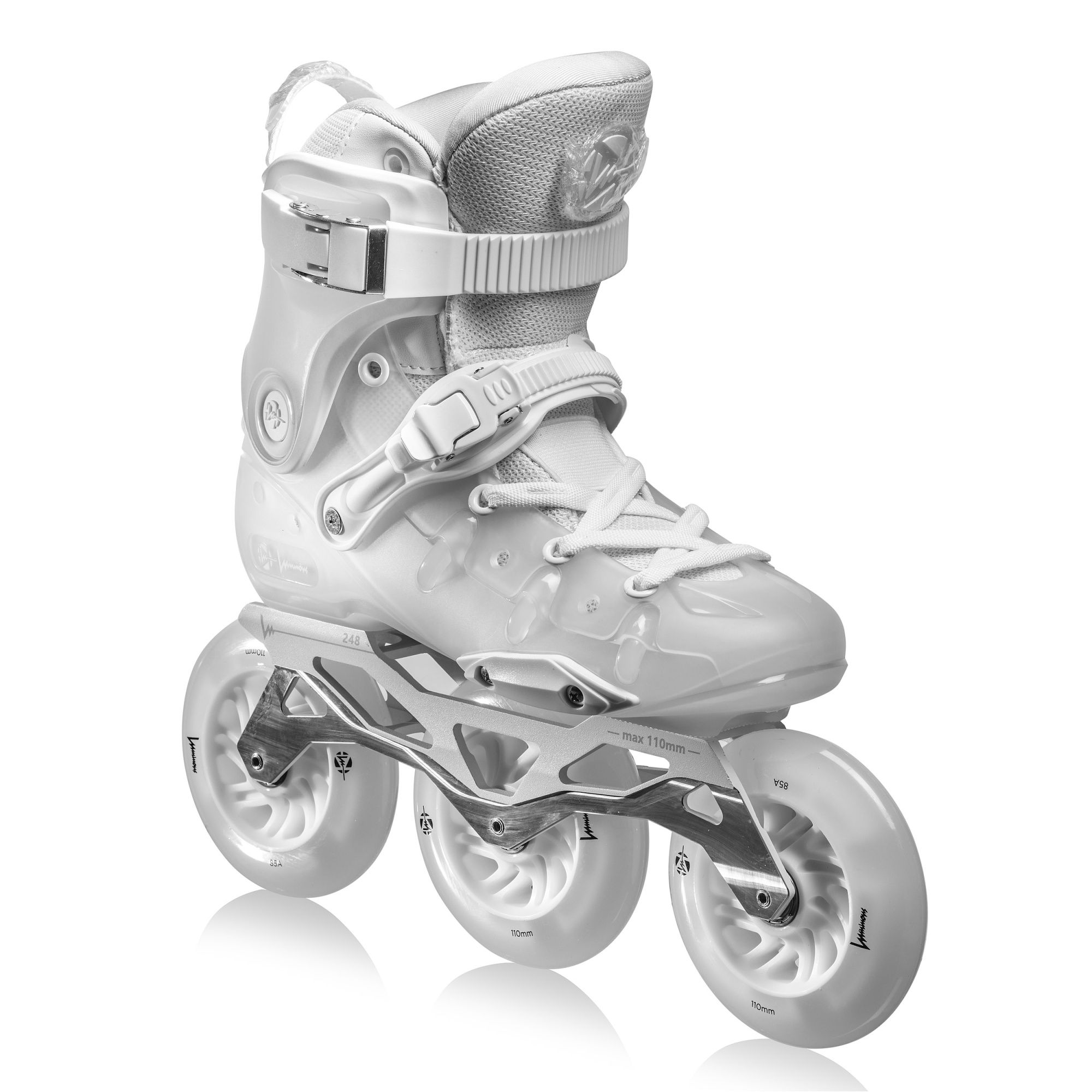 Роликовые коньки LUMINOUS RAY 110mm WHITE