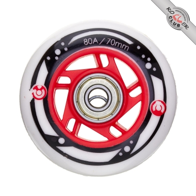Колесо в сборе MICRO (+ 2 pcs bearing + 1 ps hub) 70mm RED for MAJORITY