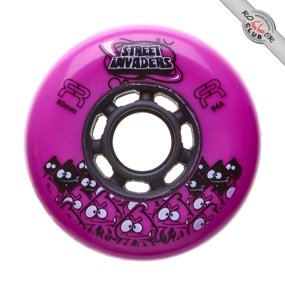 Колеса FR SKATES STREET INVADERS 80mm/84A (PINK)