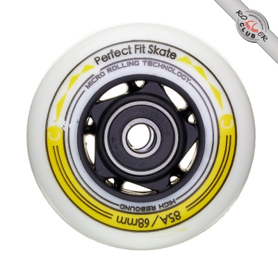 Колесо в сборе MICRO (+ 2 pcs bearing + 1 ps hub) 68mm YELLOW for INFINITY