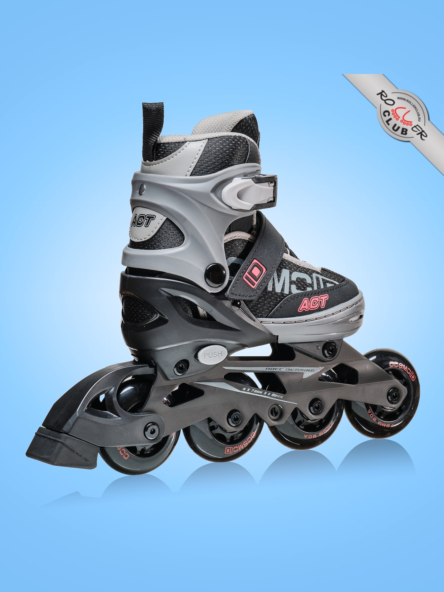 Роликовые коньки CosmoID ACT Kids (black/red)