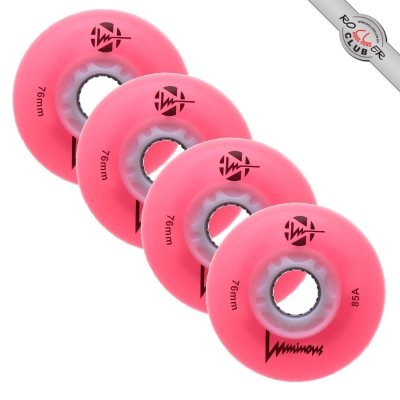 Колеса LUMINOUS 76MM (PINK/WHITE)