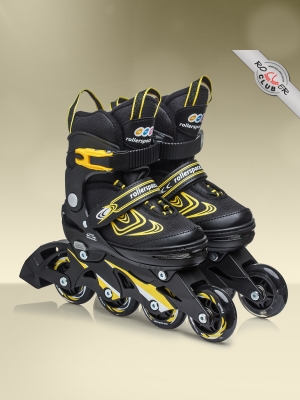 Роликовые коньки ROLLERSPACE CUBE (Yellow) with Glowing Wheels