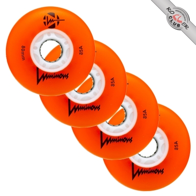 Колеса LUMINOUS 80MM (ORANGE/WHITE)