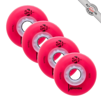 Колеса LUMINOUS 76MM (RED/WHITE)