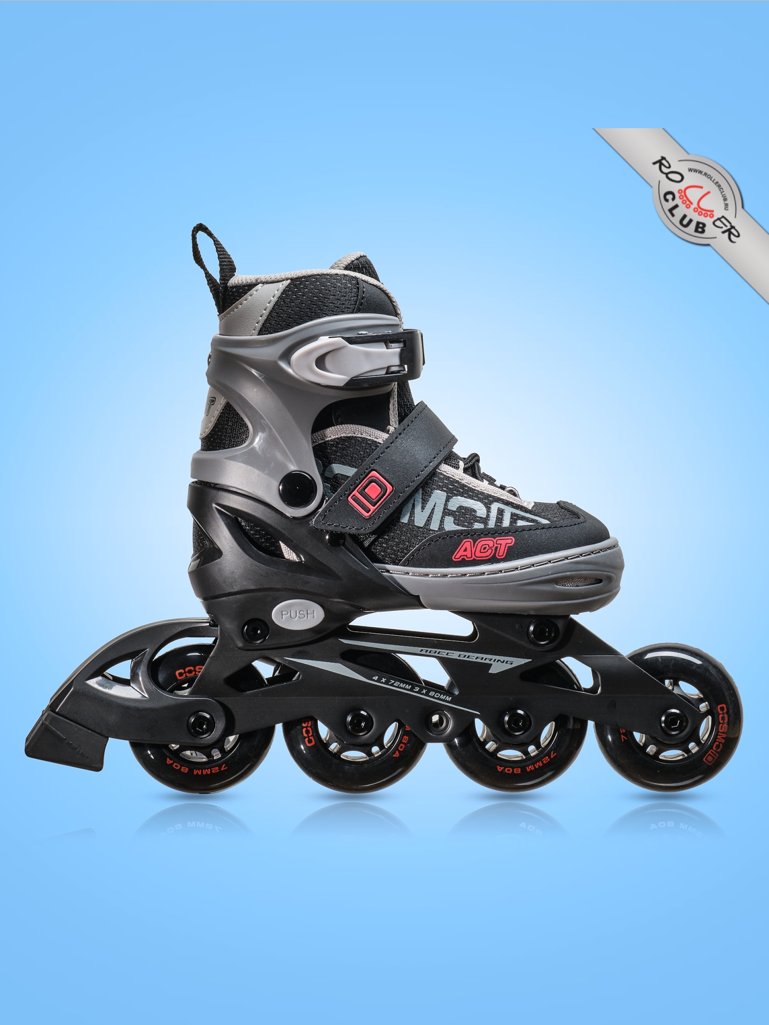Роликовые коньки CosmoID ACT Kids (black/red)