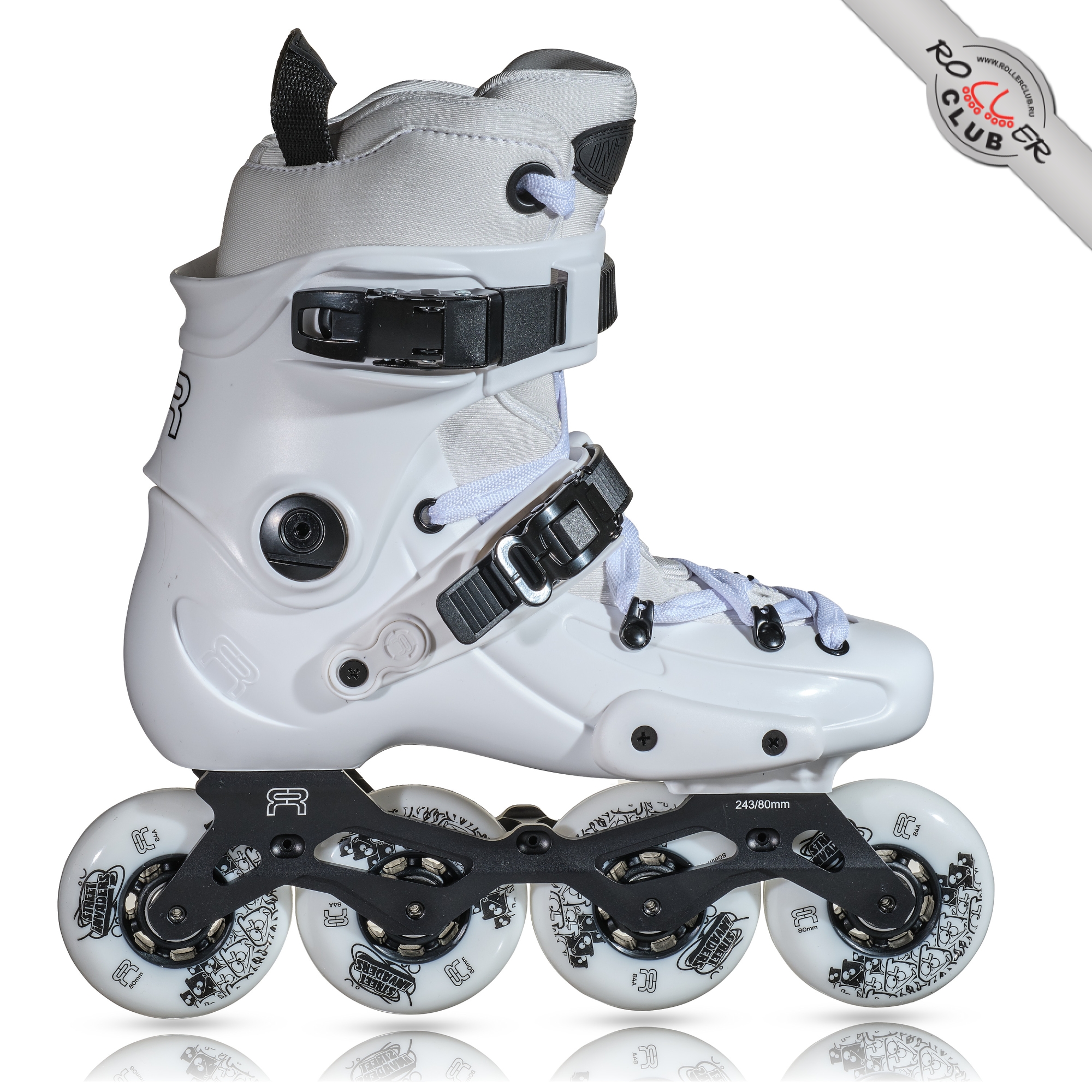 Роликовые коньки FR SKATES FR1 DELUXE INTUITION 80 (white)