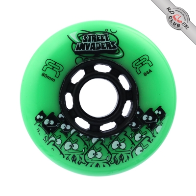 Колеса FR SKATES STREET INVADERS 80mm/84A (GREEN)