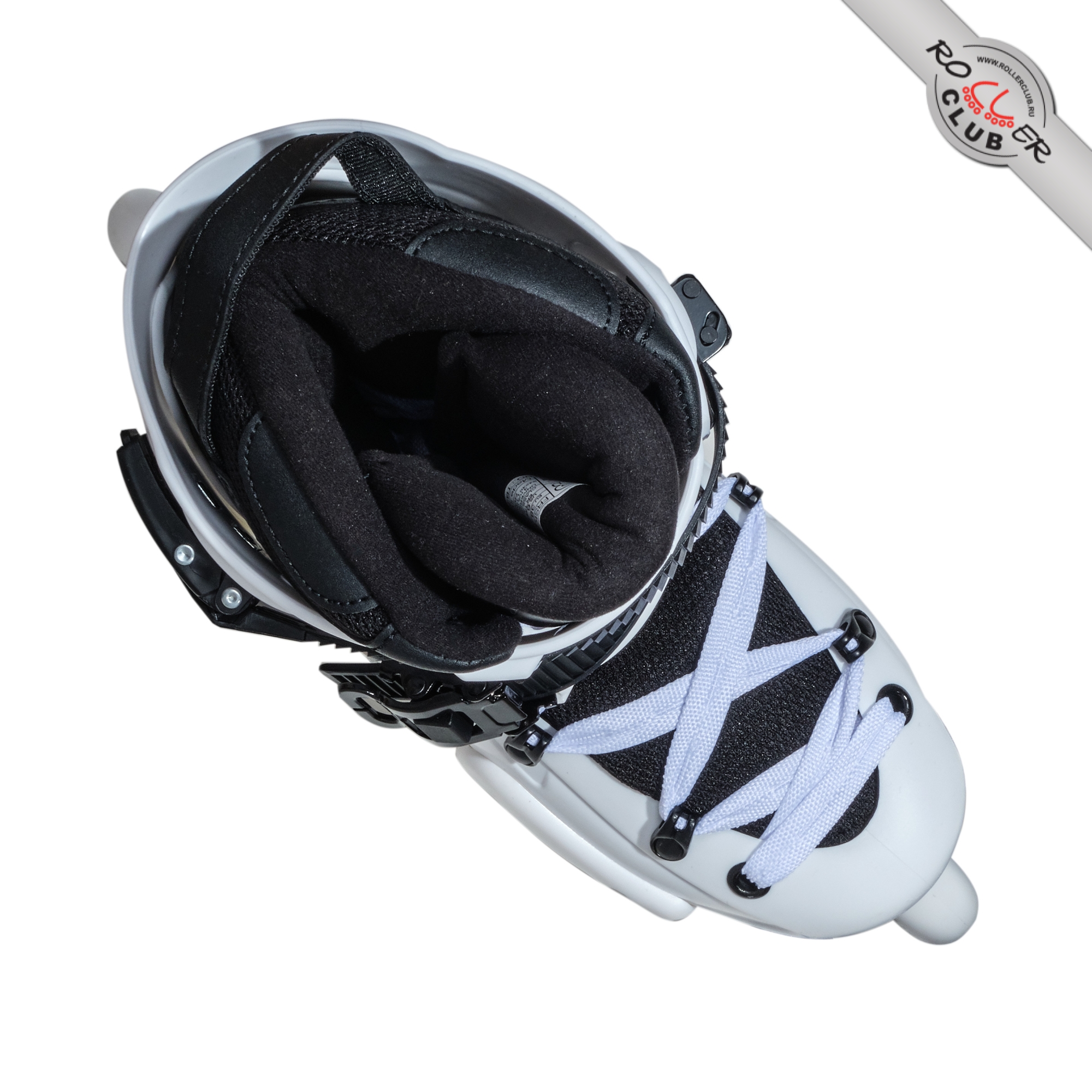 Роликовые коньки FR SKATES FR3 80 (white) BLACK LOGO