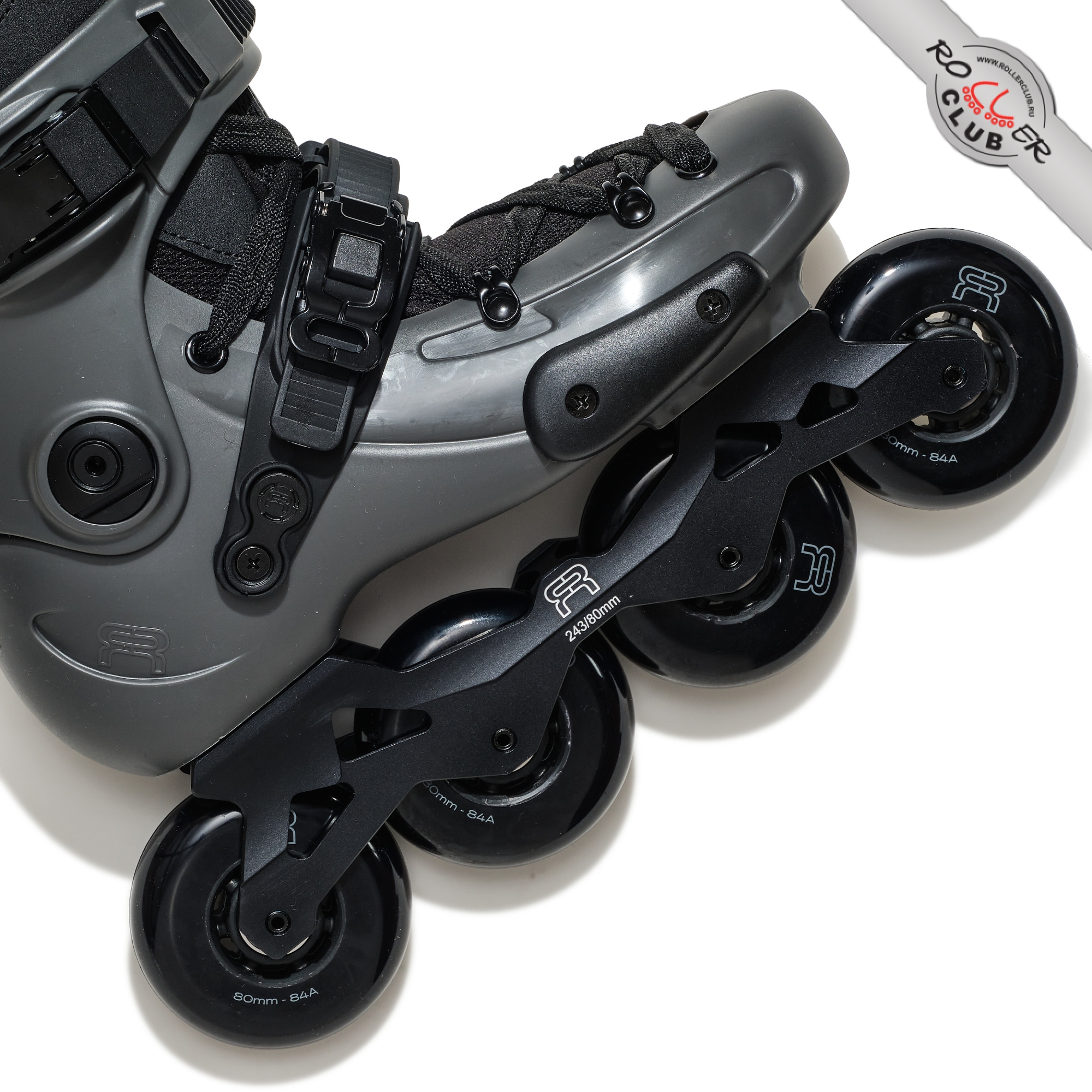 Роликовые коньки FR SKATES FR1 80 (GREY BLACK)