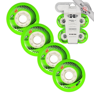 Колеса HYPER CONCRETE+G LTD neon green/white 76мм/84A