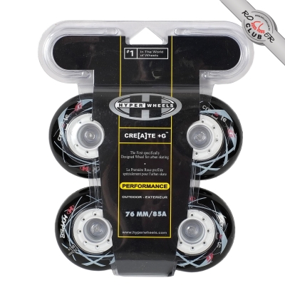 Колеса HYPER CREATE+G green/black 76мм/85A