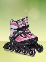 Роликовые коньки ROLLERSPACE CUBE (Pink) with Glowing Wheels